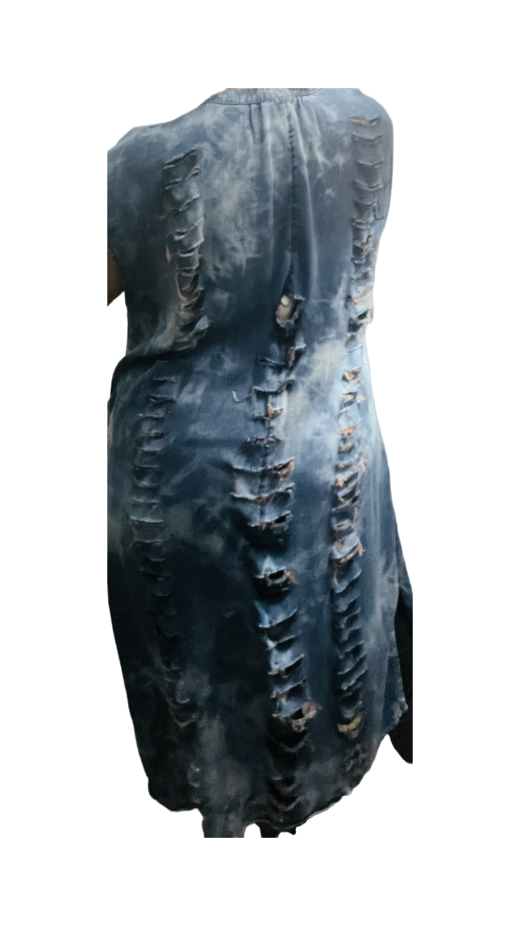 DENIM COMFY-N-COZY MAXI TUNIC
