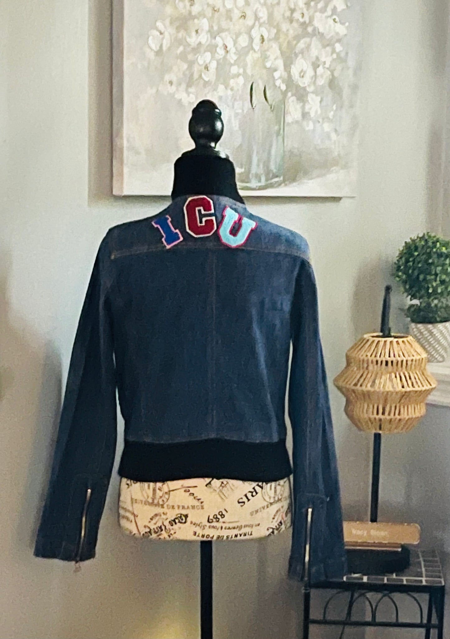 THE DENIM MOTO PATCHWORK JACKET