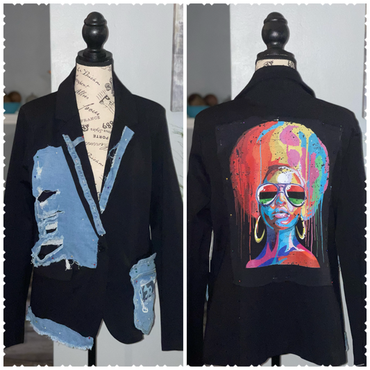AFRO QUEEN BLACK BLAZER