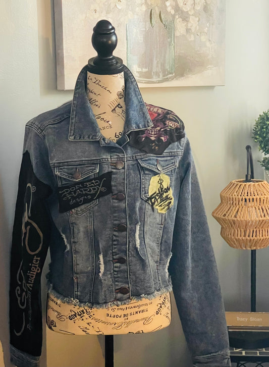 CUSTOM DEMIN ED HARDY ACCENT JACKET