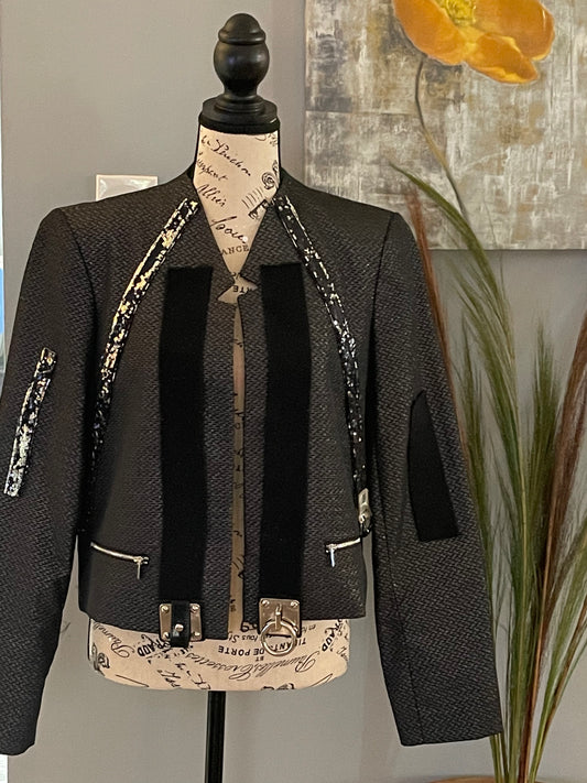 THE SHIMMERING BELTED BLAZER